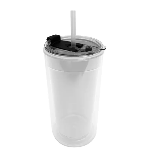 Main photo of Garyline® Transparent Tumbler With 2 In 1 Lid With Straw ...