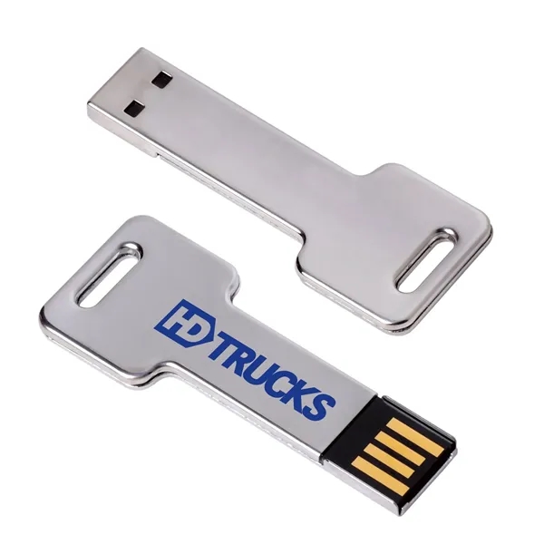 Silver color option for Universal Source® 4 Gb Silver Key Usb 2.0 Flash Drive