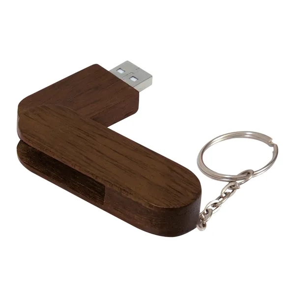 Brown color option for Universal Source® 1 Gb Bamboo Bullet Keyring Usb 2.0 Flas...