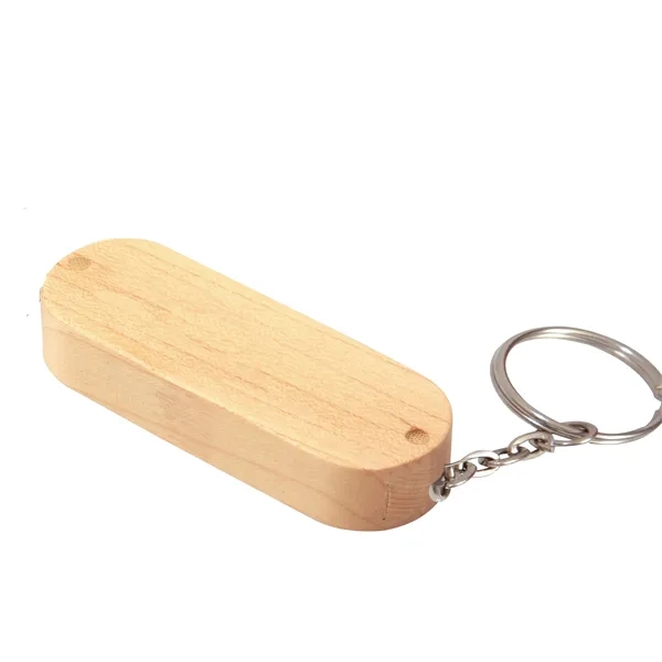Natural color option for Universal Source® 8 Gb Bamboo Bullet Keyring Usb 2.0 Flas...