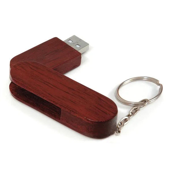 Red color option for Universal Source® 16 Gb Bamboo Bullet Keyring Usb 2.0 Fla...