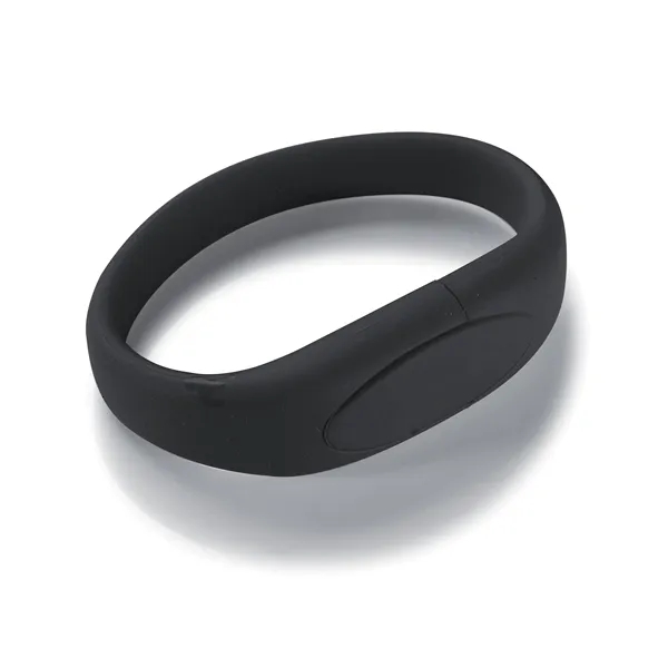Black color option for Universal Source® 16 Gb Wrist Band Usb 2.0 Flash Drive