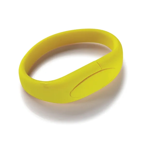 Yellow color option for Universal Source® 16 Gb Wrist Band Usb 2.0 Flash Drive
