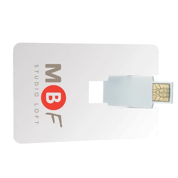 White color option for Universal Source® 1 Gb Flip Card Usb 2.0 Flash Drive