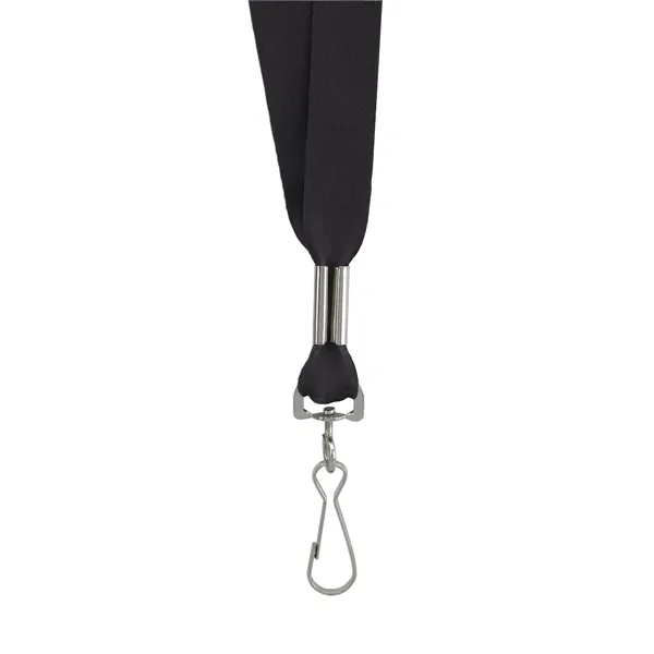 Black color option for Good Value™ 1/2" Rpet Fine Print Lanyard
