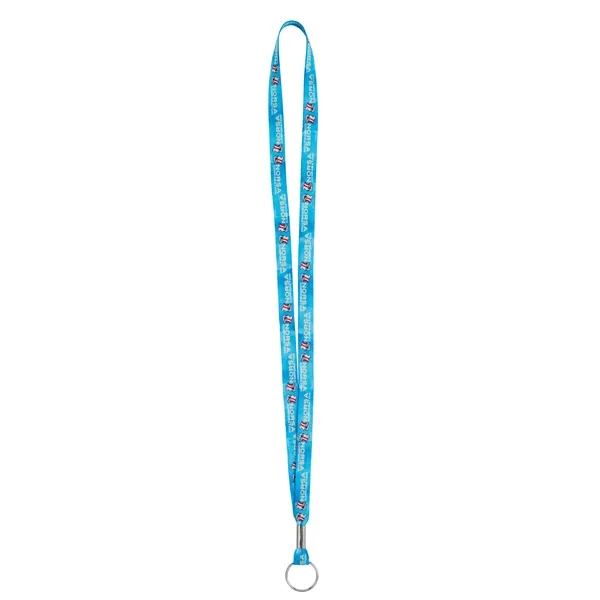 Blue color option for Good Value™ 1/2" Rpet Fine Print Lanyard