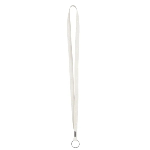 White color option for Good Value™ 1/2" Rpet Fine Print Lanyard