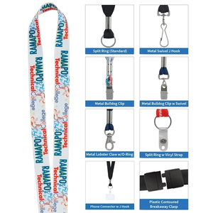 Photo of Good Value™ 3/4" Rpet Fine Print Lanyard