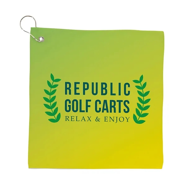 White color option for Universal Source® Full Color Golf Towel   Small