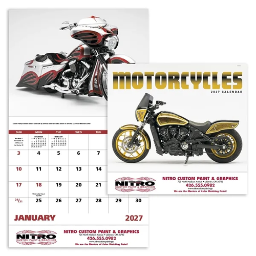 Photo of Good Value™ Motorcycles   Stapled Calendar