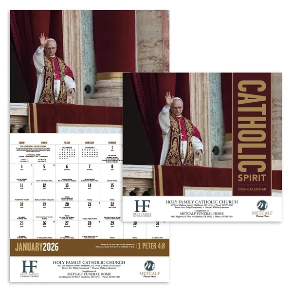 White color option for Good Value™ Catholic Spirit   Stapled Calendar