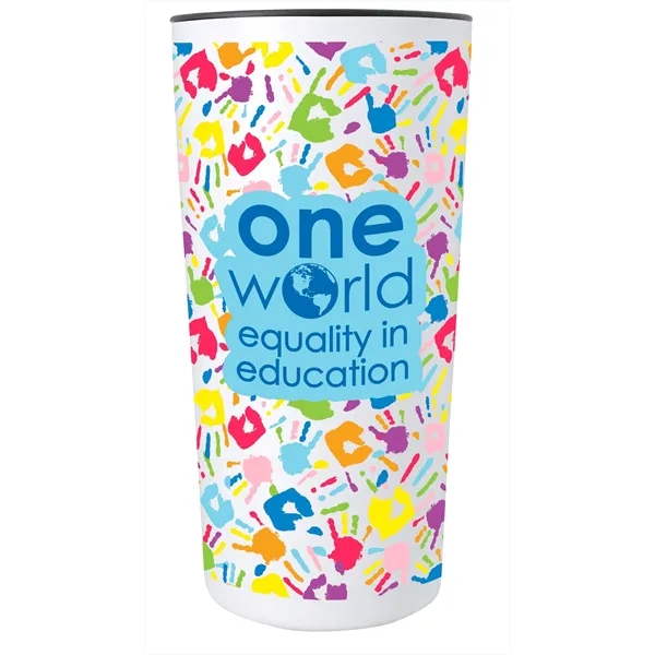 White color option for Koozie® Recycled Tumbler   16 Oz.