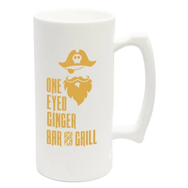 Classic White color option for Silipint® Beer Stein   28 Oz.