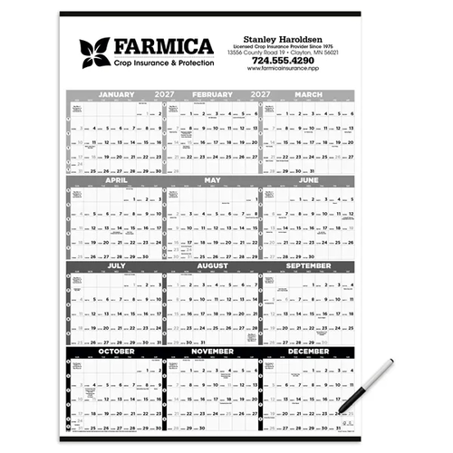 Photo of Triumph® Calendars Black & White Time Management Span A Y...
