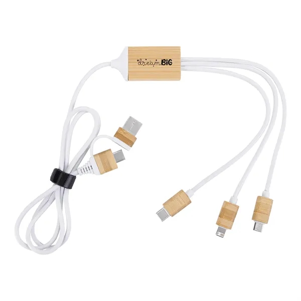 White color option for Bamboo Tunes 5 In 1 Charging Cable