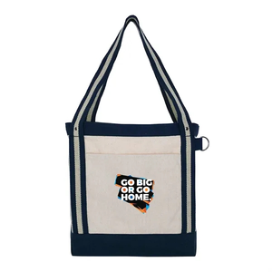 Photo of V Natural Striped Recycled Cotton Boat Bag