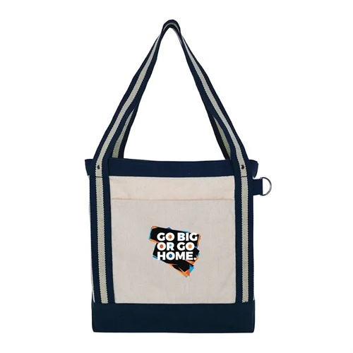 Main photo of V Natural Striped Recycled Cotton Boat Bag
