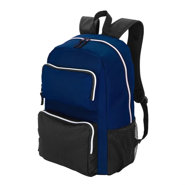 Navy color option for Rpet Double Pocket Computer Backpack