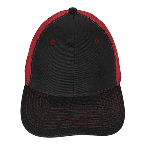 Black/Red color option for Mid Profile Accent Mesh Snapback Cap