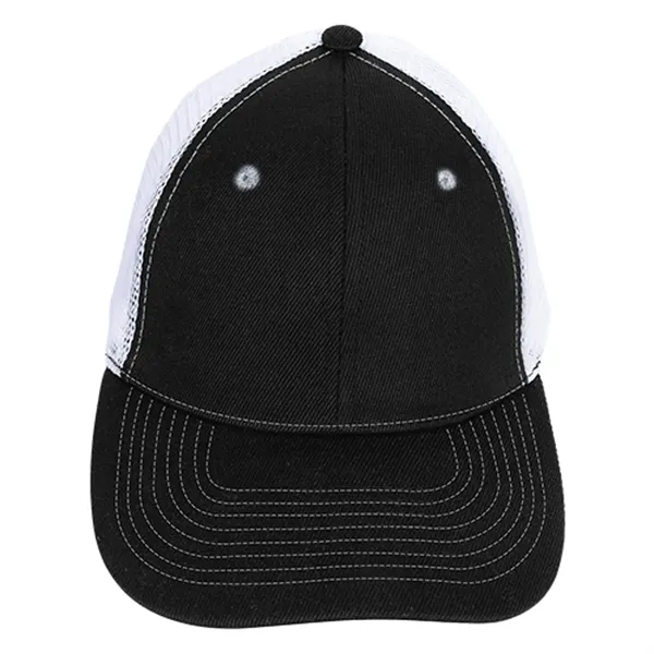 Black/White color option for Mid Profile Accent Mesh Snapback Cap