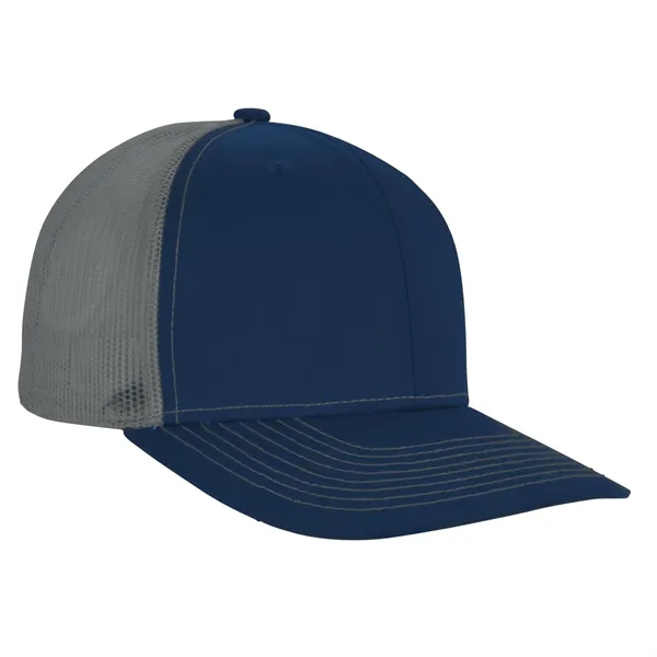 Navy/ Charcoal color option for Snapback Meshback Trucker Cap