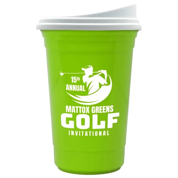 Lime Green color option for Garyline® Varsity Double Wall Tumbler With Liner And Slid...