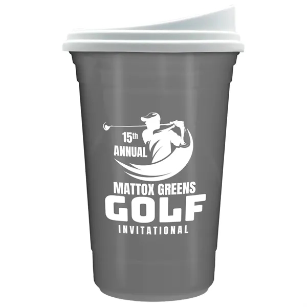 Metallic Silver color option for Garyline® Varsity Double Wall Tumbler With Liner And Slid...