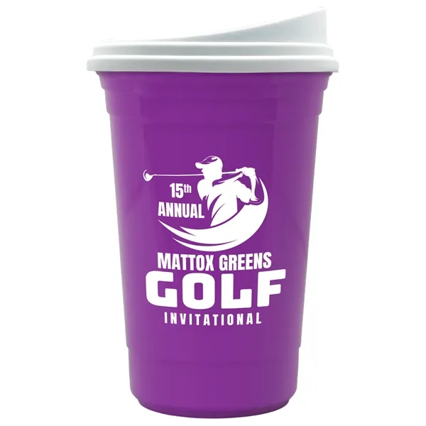Violet color option for Garyline® Varsity Double Wall Tumbler With Liner And Slid...