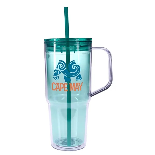Teal color option for Good Value™ Clair Recycled Acrylic Travel Tumbler   30 Oz.