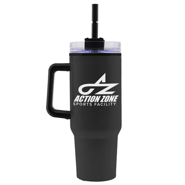 Black color option for Garyline® Roam Stainless Steel Handle Mug With Straw   40...