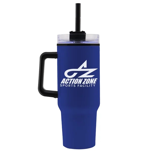 Royal Blue color option for Garyline® Roam Stainless Steel Handle Mug With Straw   40...