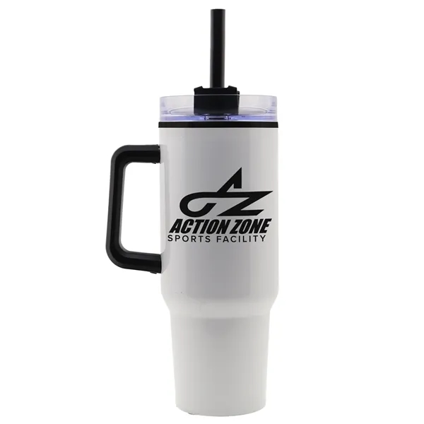 White color option for Garyline® Roam Stainless Steel Handle Mug With Straw   40...
