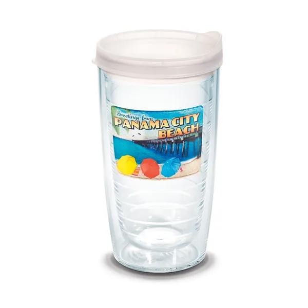 White color option for Tervis® Classic Tumbler Enhanced Embroidered Emblem   16 Oz.
