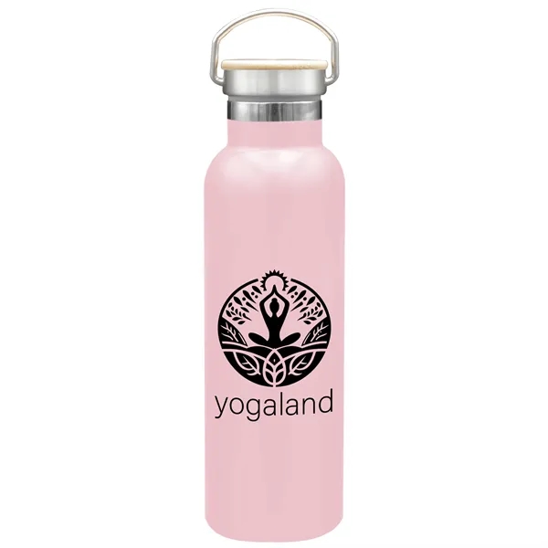 Rose Pink color option for Garyline® Serene Stainless Steel Bottle With Bamboo Lid  ...