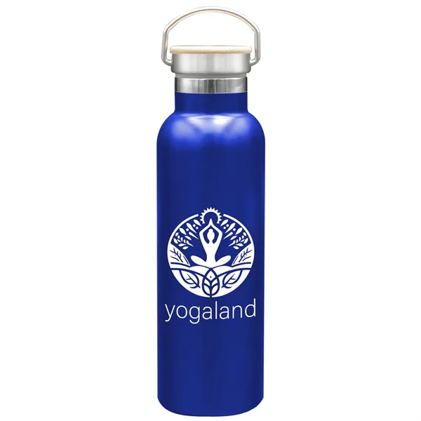 Royal Blue color option for Garyline® Serene Stainless Steel Bottle With Bamboo Lid  ...