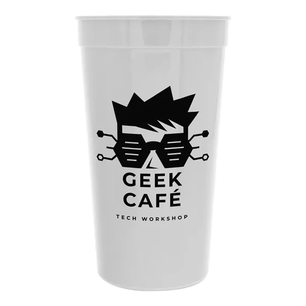 White color option for Garyline® Supersize Stadium Cup   32 Oz.