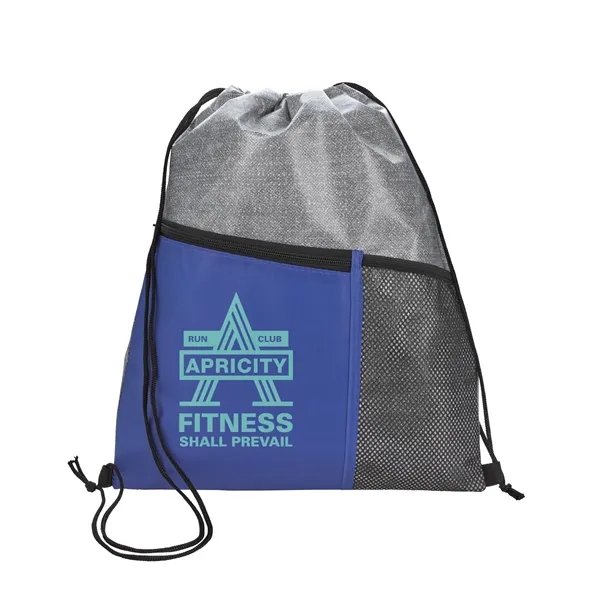 Royal color option for Good Value™ Heathered Rpet Non Woven Drawstring Backpack
