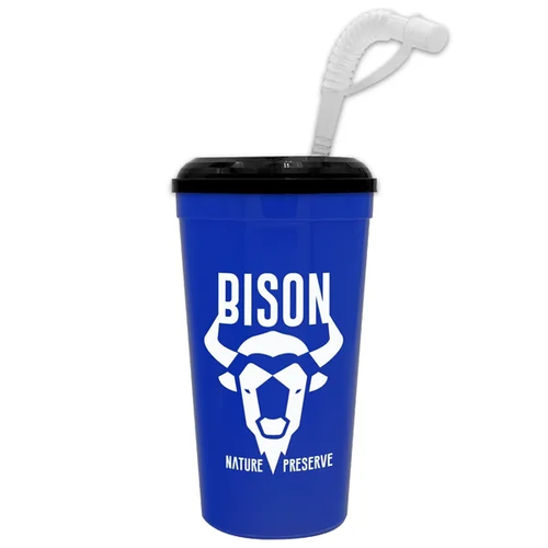 Main photo of Garyline® Supersize Stadium Cup With Straw Lid   32 Oz.