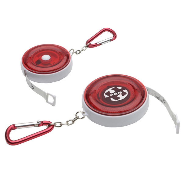 Medium Red color option for Carabiner Round Tape Measure