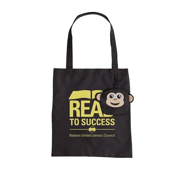 Monkey color option for Paws N Claws® Foldable Tote With Hanging Pouch