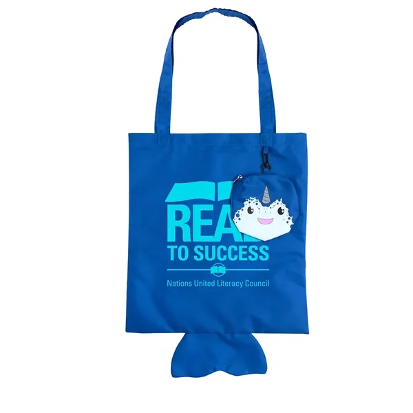 Narwhal color option for Paws N Claws® Foldable Tote With Hanging Pouch