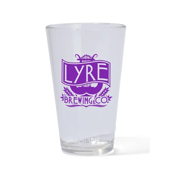 Clear color option for Silipint® Clear Pint Glass   16 Oz.