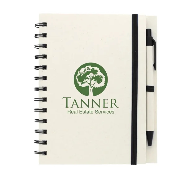 Black color option for Good Value™ Bo C Recycled Paper Spiral Notebook With Pen