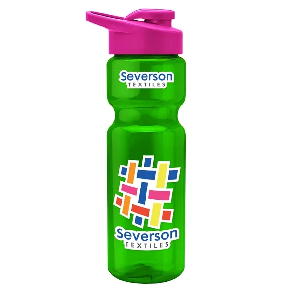 Translucent Green color option for Garyline® Champ Recycled Bottle With Drink Thru Lid   28 Oz.