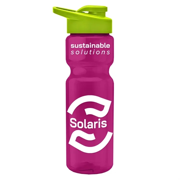 Translucent Hot Pink color option for Garyline® Champ Recycled Bottle With Drink Thru Lid   28 Oz.