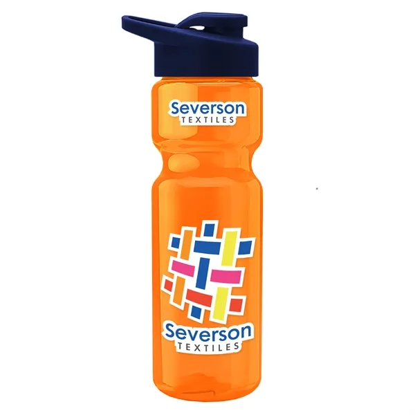 Translucent Orange color option for Garyline® Champ Recycled Bottle With Drink Thru Lid   28 Oz.