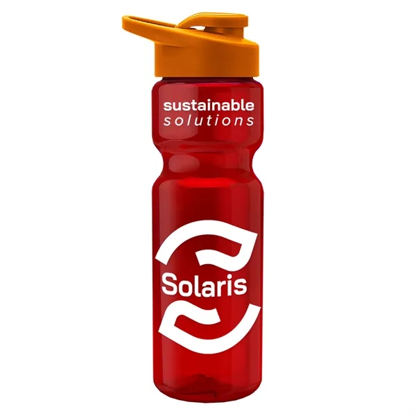 Translucent Red color option for Garyline® Champ Recycled Bottle With Drink Thru Lid   28 Oz.