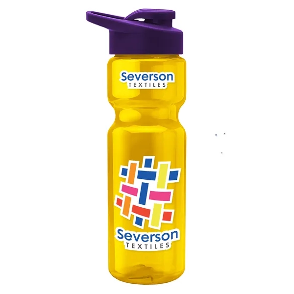 Translucent Yellow color option for Garyline® Champ Recycled Bottle With Drink Thru Lid   28 Oz.