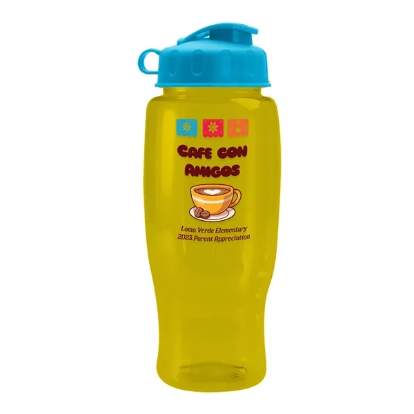 Translucent Yellow color option for Garyline® Poly+ Recycled Bottle With Flip Lid   27 Oz.