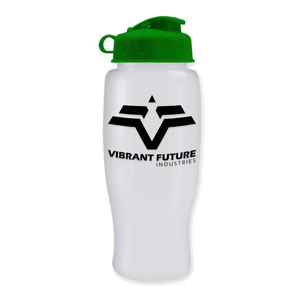 White color option for Garyline® Poly+ Recycled Bottle With Flip Lid   27 Oz.